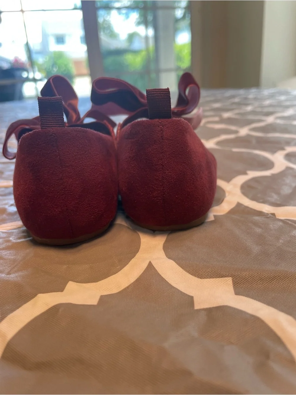 Adorable old navy toddler Velvet Bow Ballet Flats Burgundy size 9 ballerina fun